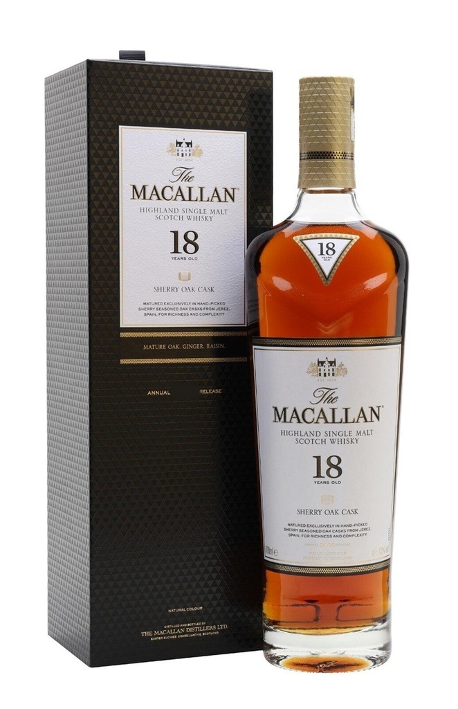 Macallan 18 Years Old Sherry Cask 2020 Single Malt Scotch Whisky (700ml)