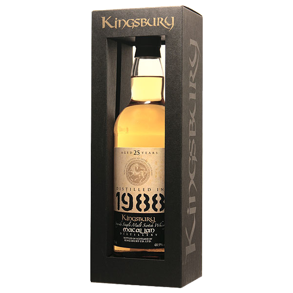 Macallan 25 Years Old (1988/2013) Kingsbury Cask Strength Scotch Whisky(700ml)