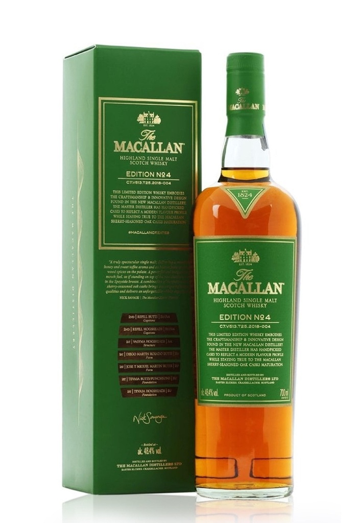 Macallan No.4 Edition Single Malt Scotch Whisky (700ml) - Parallel Import 