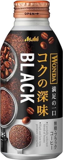[ASAHIWONDABLACK400G] ASAHI朝日 Wonda 極日本咖啡 深煎無糖樽裝黑咖啡 (400ml)