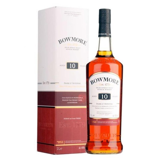 [BOWMORE10] Bowmore 10 Years Old Single Malt Whisky – Dark & Intense (1L)