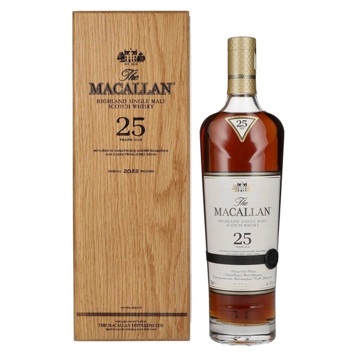 [MAC25SO2022] Macallan 25 Years Old Sherry Oak 2022 Single Malt Scotch Whisky (700ml)