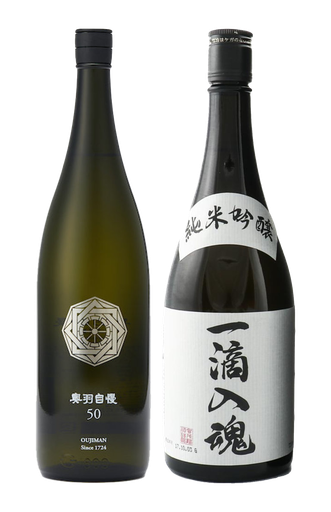 [60a5f854134e66002027a7b6] Sake set - 1.8L (賀茂鶴 一滴入魂 純米吟醸 1.8L + 奧羽自慢 純米大吟釀50 1.8L)