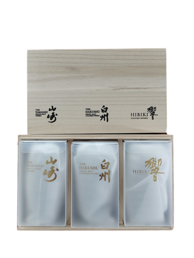 [SUNTORYGLASSSET3PCS] Suntory whisky Glasses (Hibiki, Hakushu & Yamazaki) [Set of 3]